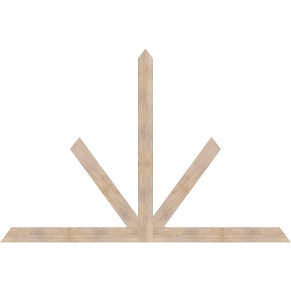 Ekena Millwork Saratoga Smooth Timber Gable Bracket, Douglas Fir, 108"W x 72"H x 1 1/2"D x 5 1/2"F, 16/12 Pitch GBW108X72X0206SAR00SDF - main